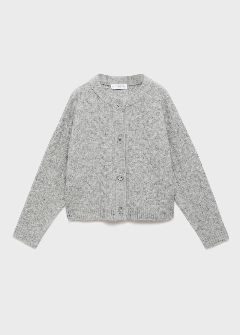 Knitted button cardigan