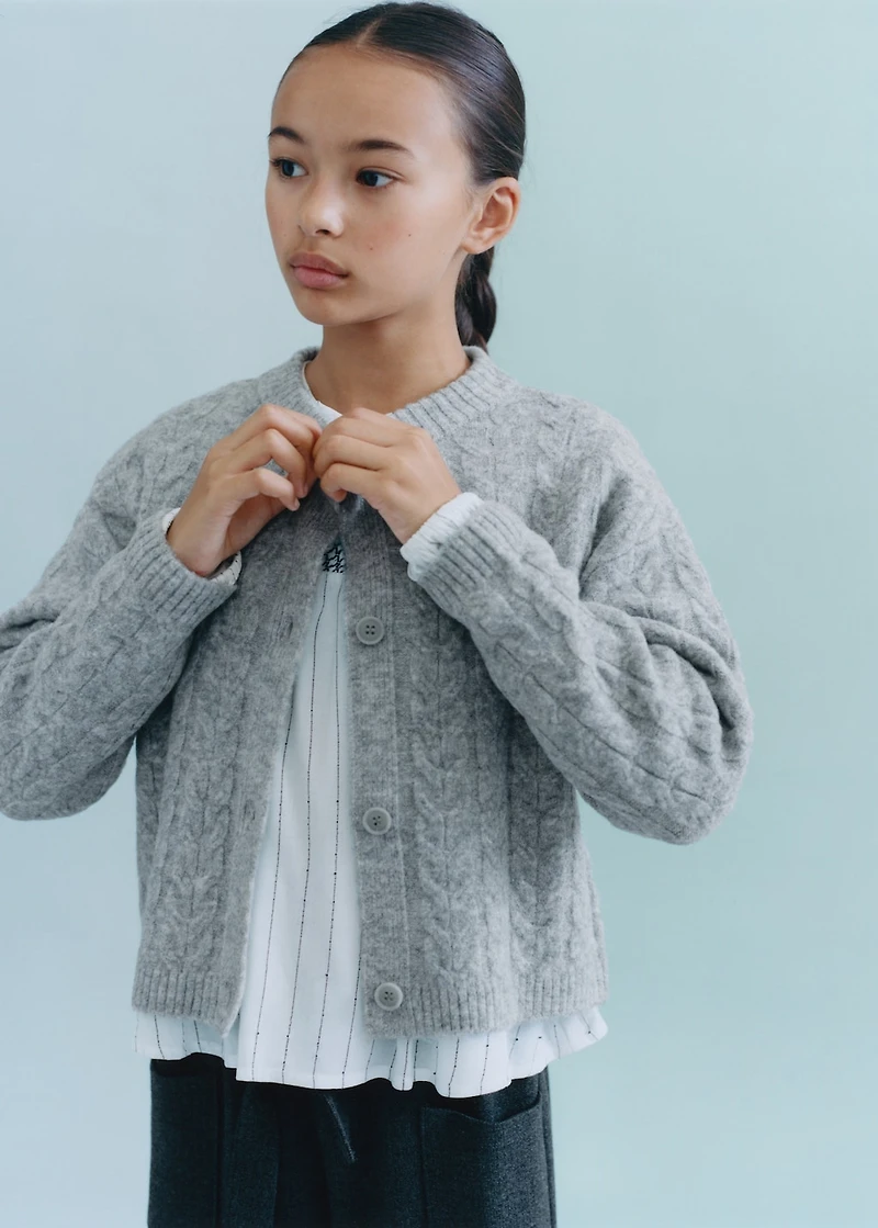 Knitted button cardigan