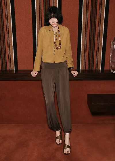 Suede jacket with buttons