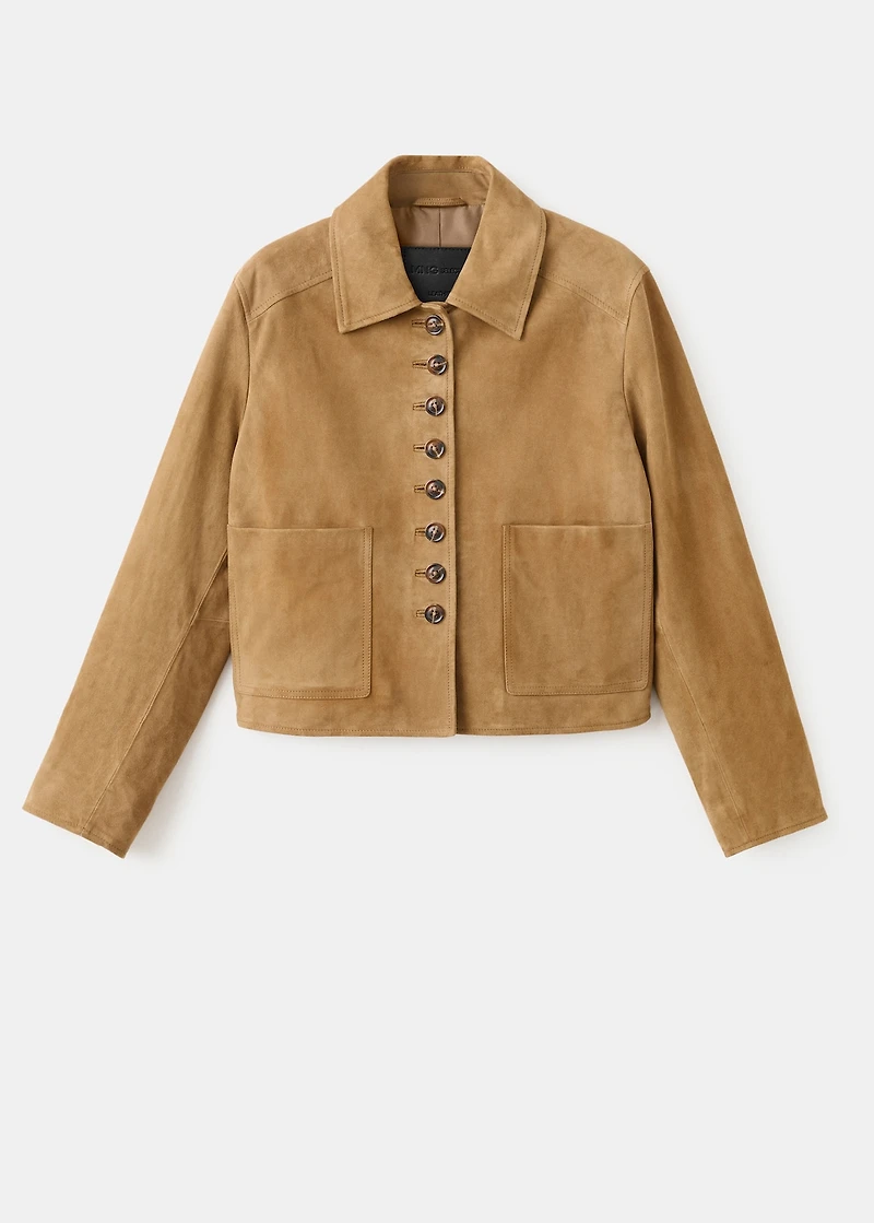 Suede jacket with buttons