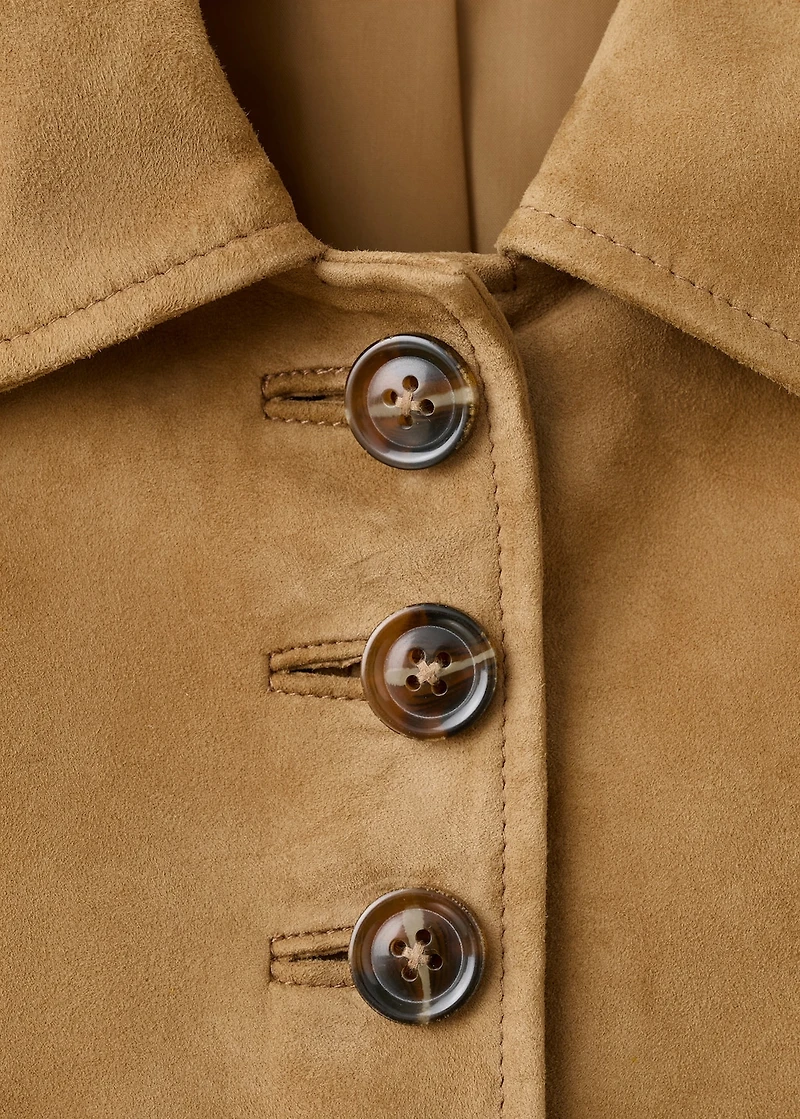 Suede jacket with buttons