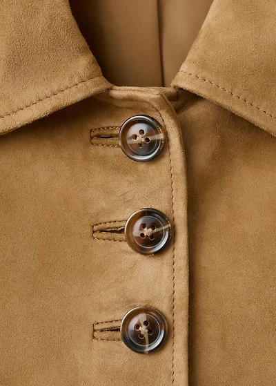 Suede jacket with buttons