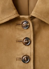 Suede jacket with buttons