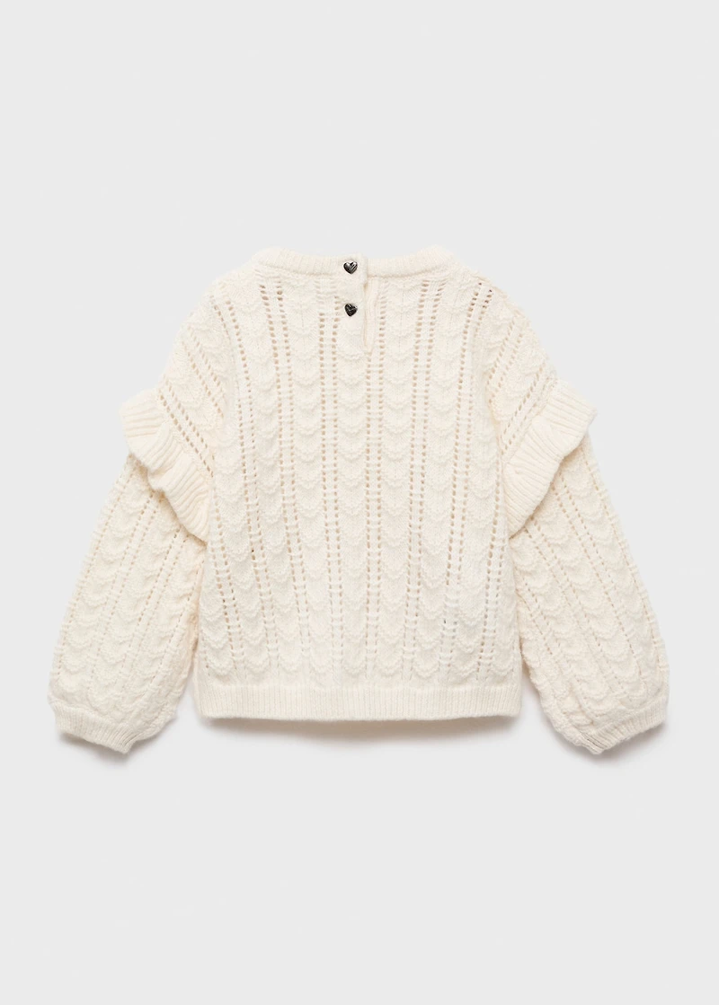 Ruffle knitted sweater