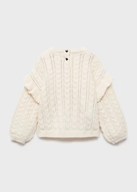 Ruffle knitted sweater
