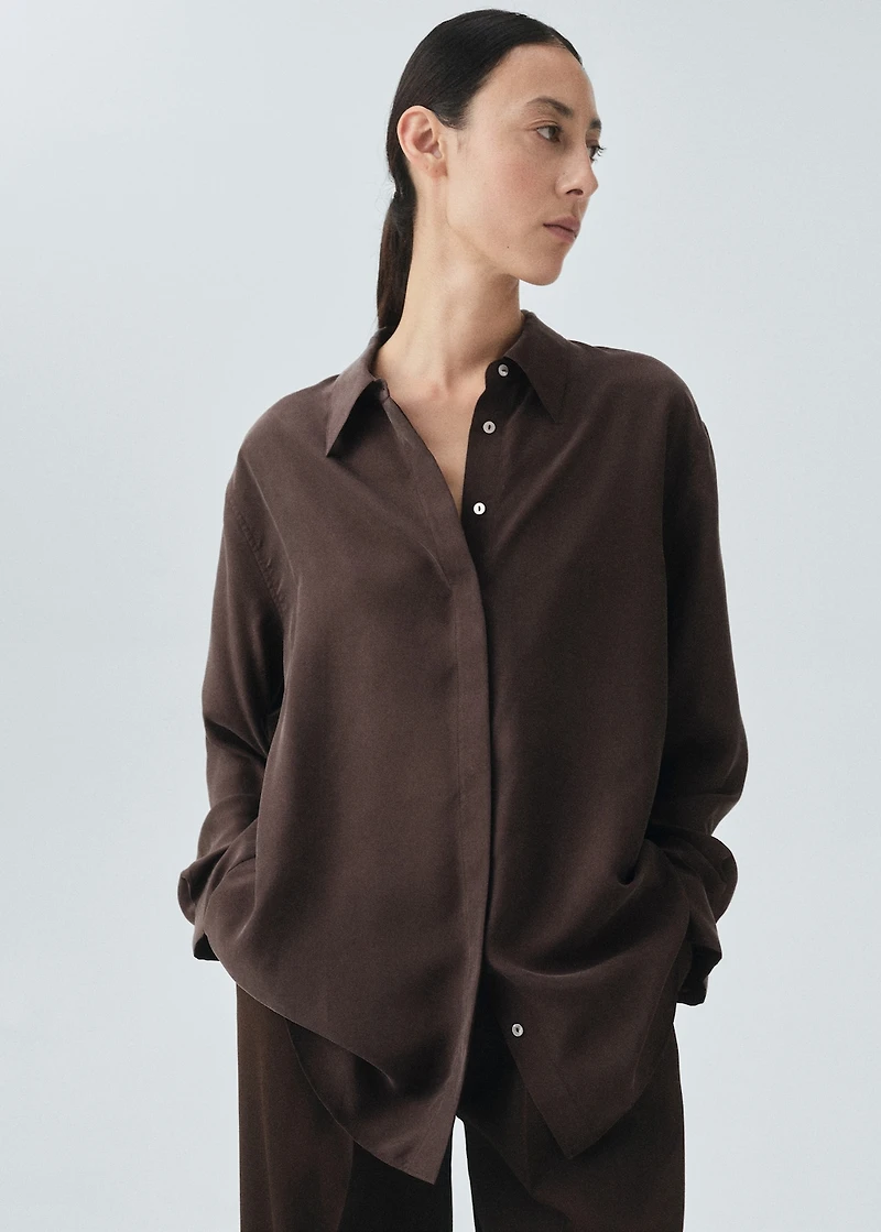 100% silk oversized shirt