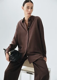 100% silk oversized shirt