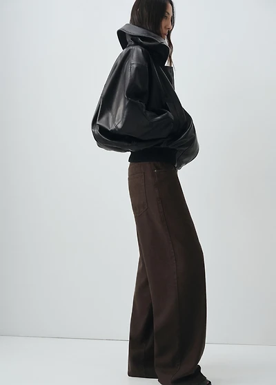 Mid-rise straight jeans