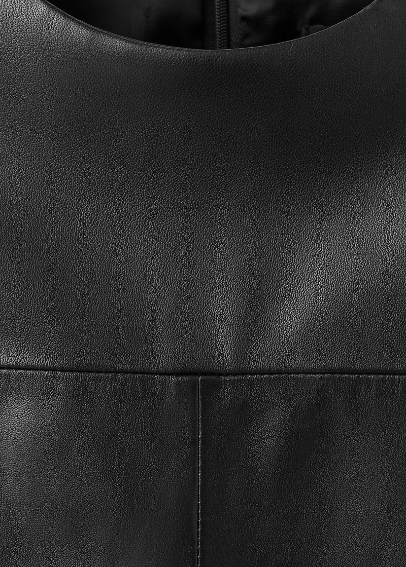 100% leather oversized t-shirt