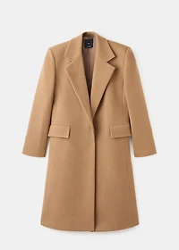 Wool coat with lapels