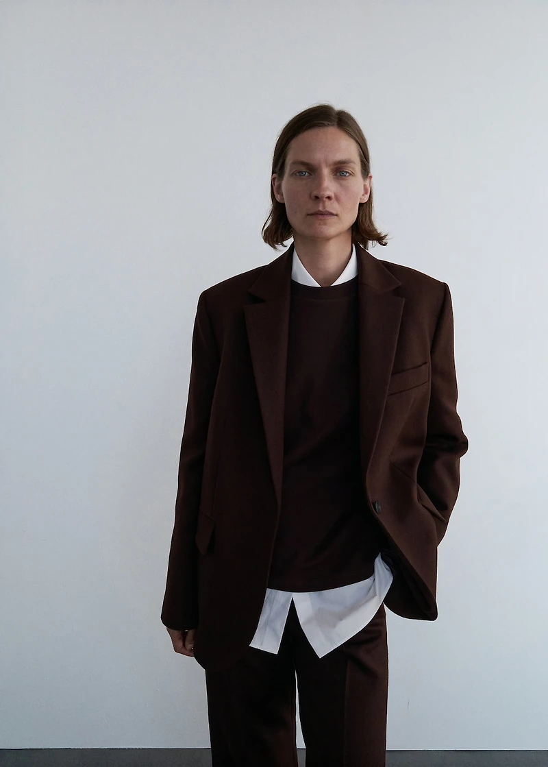 100% wool suit blazer