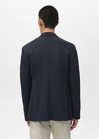 Slim-fit herringbone tailored jacket