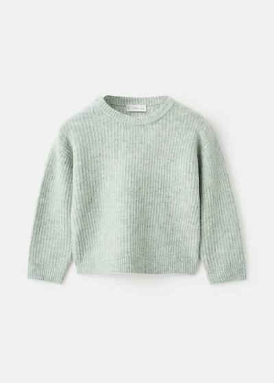 Knitted ribbed sweater