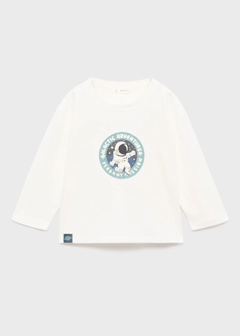 Print textured t-shirt