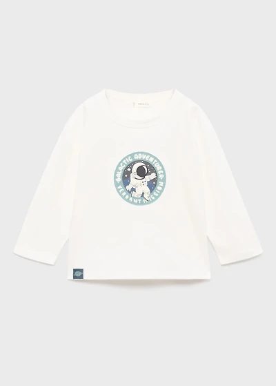 Print textured t-shirt