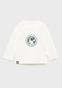 Print textured t-shirt