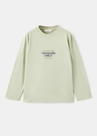 Printed cotton-blend t-shirt