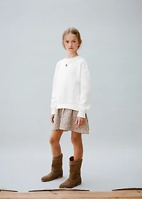 Leopard-print sweatshirt dress