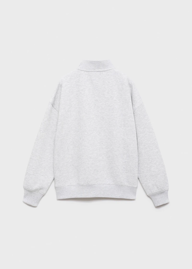 Perkins-neck cotton sweater