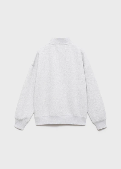 Perkins-neck cotton sweater