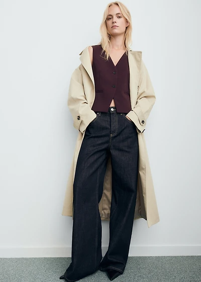 Fitted suit waistcoat