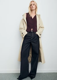 Fitted suit waistcoat