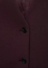 Fitted suit waistcoat