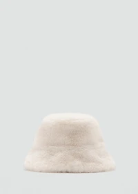 Fur-effect bucket hat