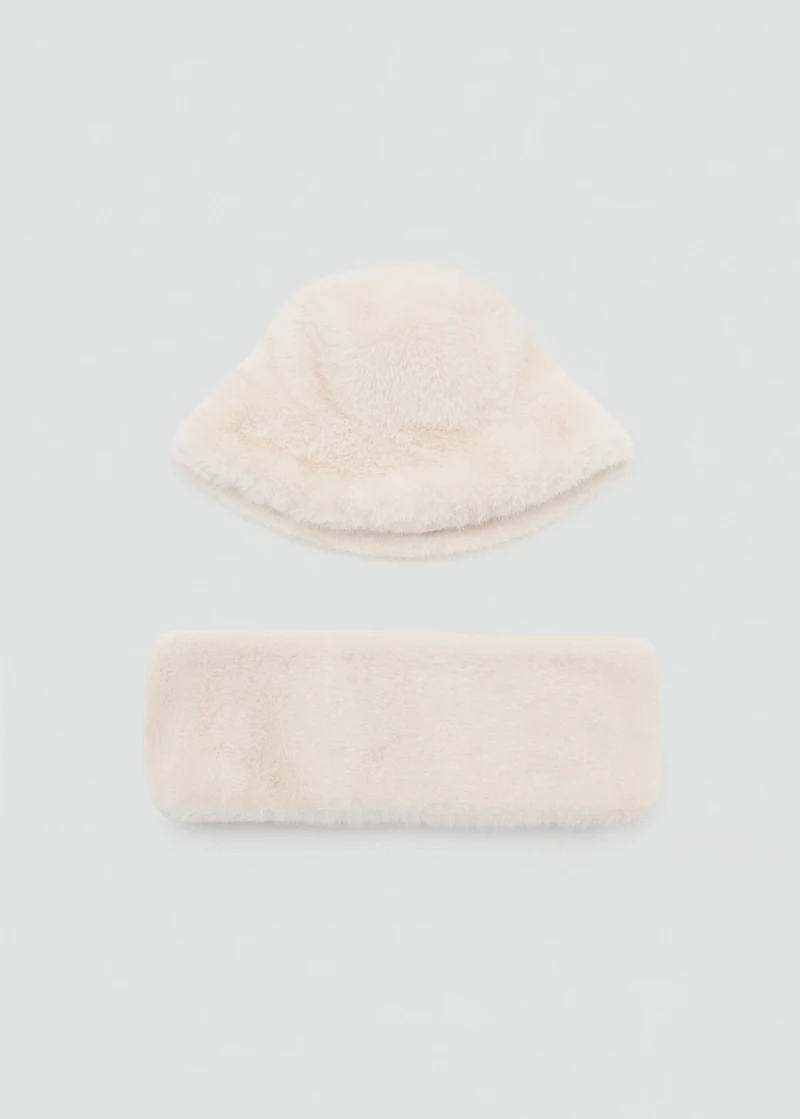 Fur-effect bucket hat