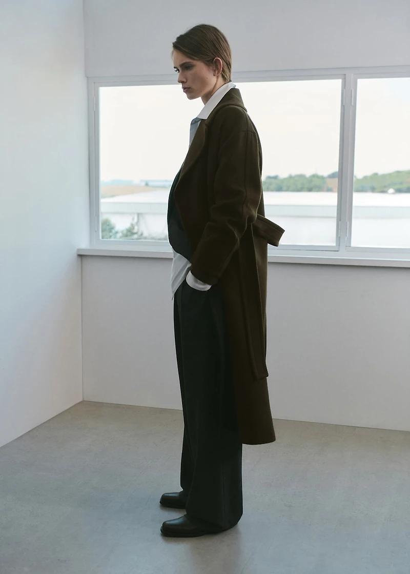 Manteco wool coat with belt