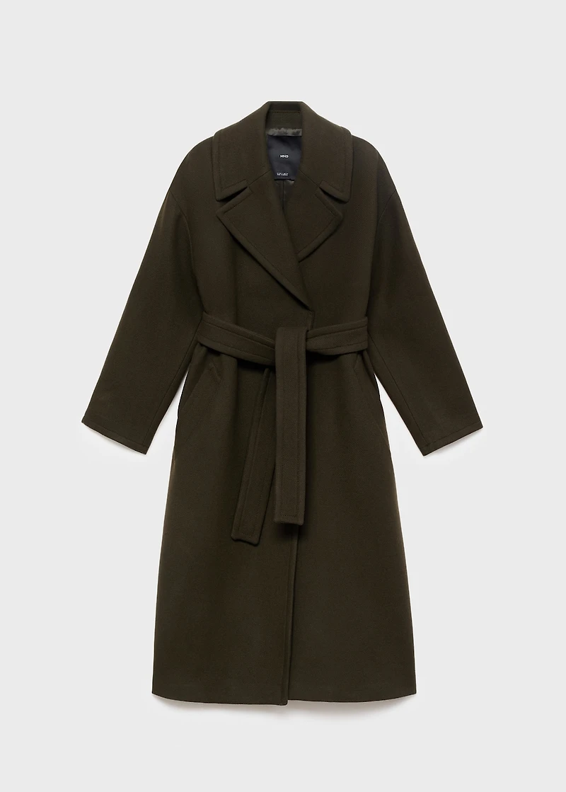 Manteco wool coat with belt