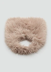 Shoulder bag with fur and hoop detail