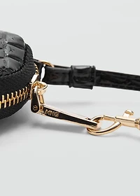 Shiny glitter coconut keychain wallet