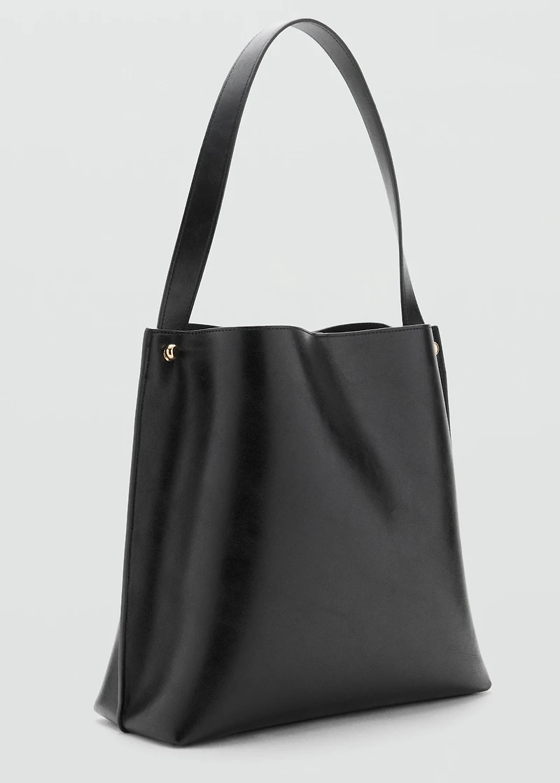 Bucket bag with metal details