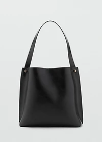 Bucket bag with metal details