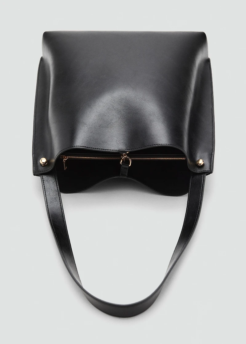 Bucket bag with metal details