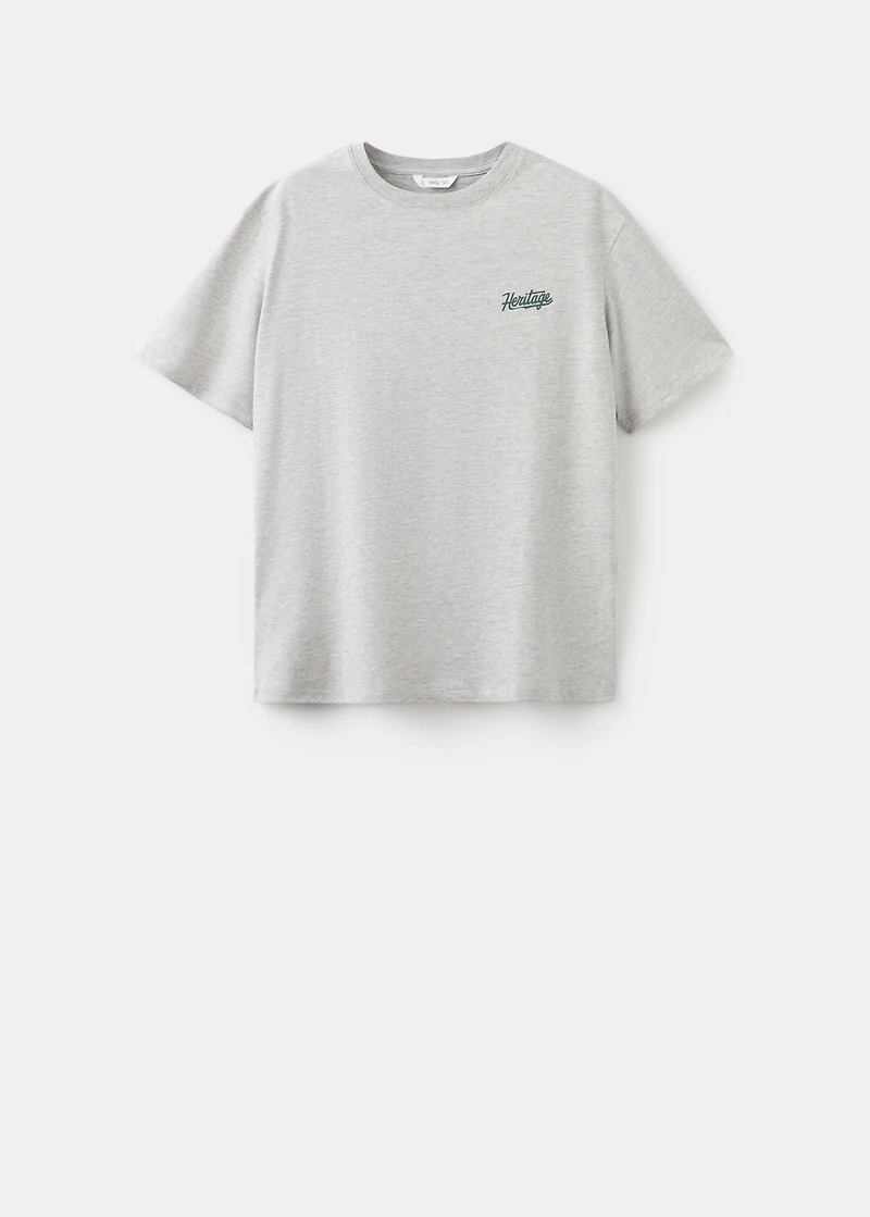 Printed cotton-blend T-shirt