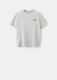 Printed cotton-blend T-shirt