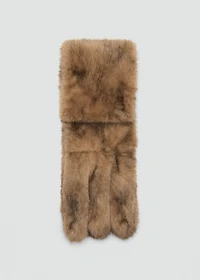 Long faux-fur scarf