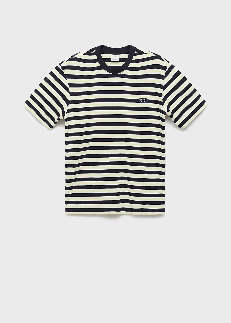 100% cotton regular-fit striped t-shirt