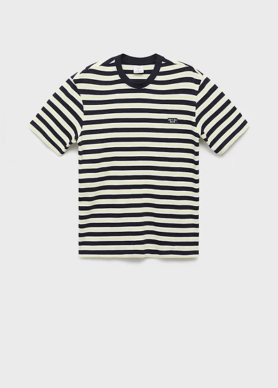 100% cotton regular-fit striped t-shirt