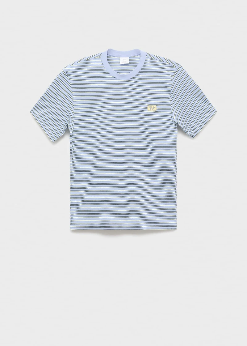 Regular-fit striped 100% cotton shirt