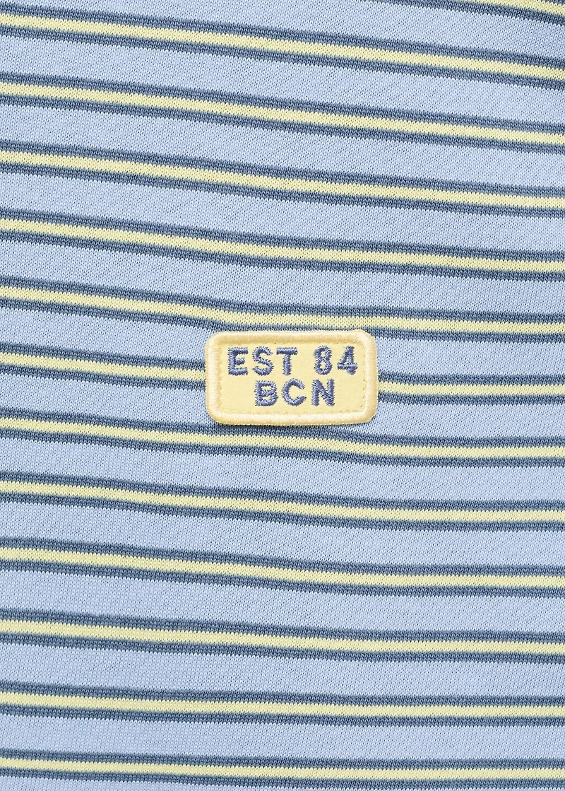 Regular-fit striped 100% cotton shirt