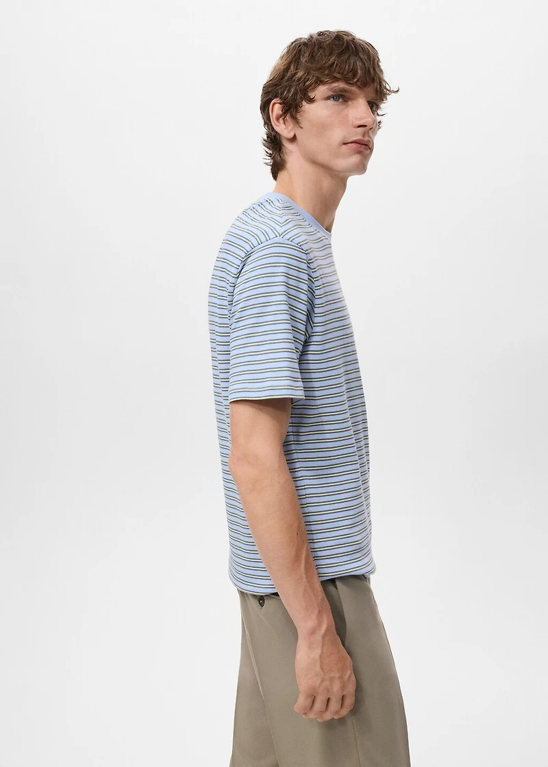 Regular-fit striped 100% cotton shirt