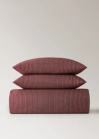 200-thread count percale cotton reversible striped duvet cover for 53.15/55.12 bed
