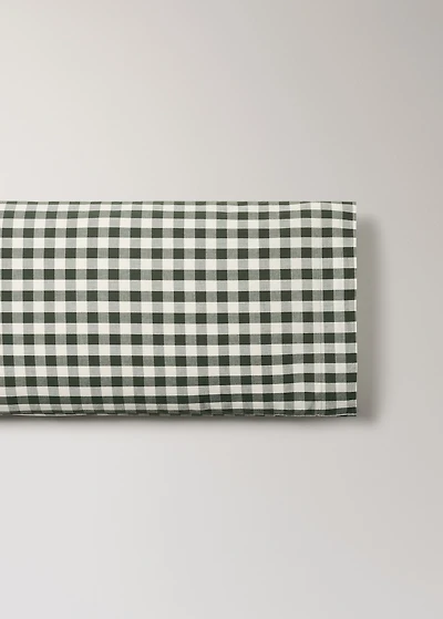 Yarn-dyed cotton gingham check pillowcase 45x110cm