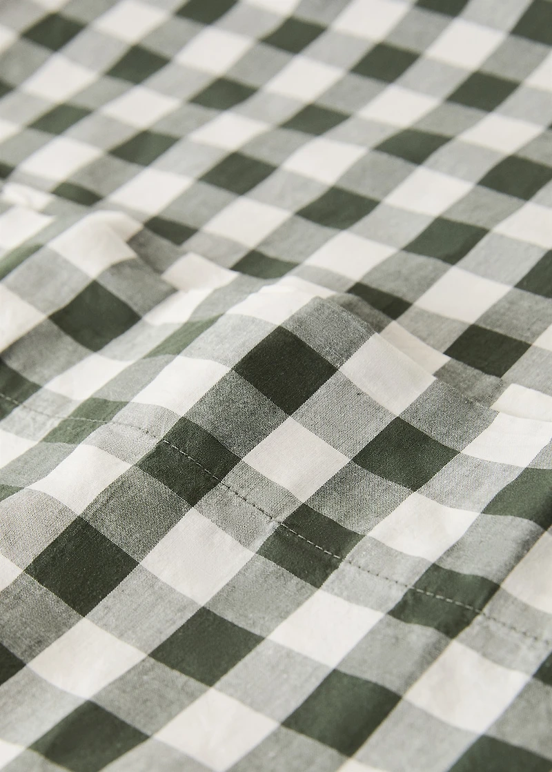 Yarn-dyed cotton gingham check pillowcase 45x110cm