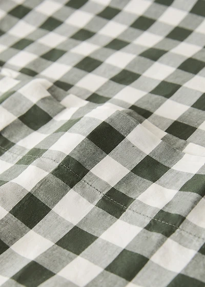 Yarn-dyed cotton gingham check pillowcase 45x110cm