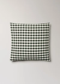Yarn-dyed cotton gingham check pillowcase 60x60cm