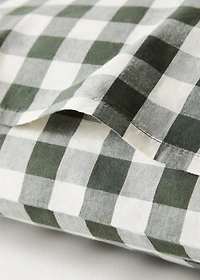 Yarn-dyed cotton gingham check pillowcase 60x60cm